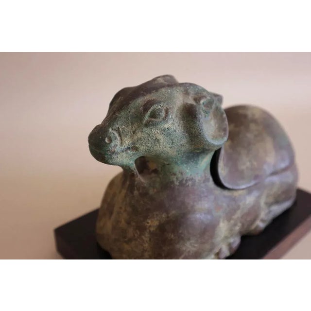 1940s 1940s Lidded Iron Ram Figure For Sale - Image 5 of 5