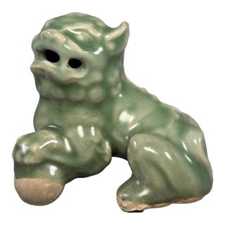Chinese Vintage Longquan Celadon Glazed Lion‑Shaped Ornament For Sale