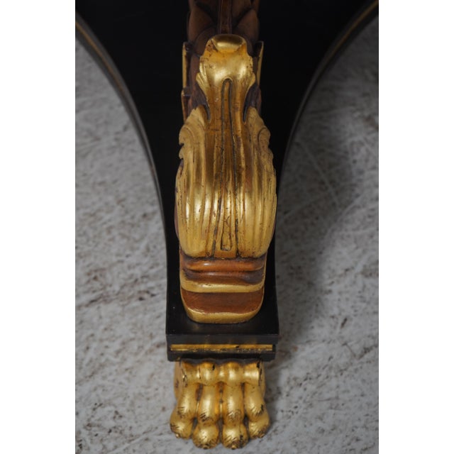 1980s Karges Regency Style Burl Walnut Dolphin Base Dining Table For Sale - Image 5 of 12