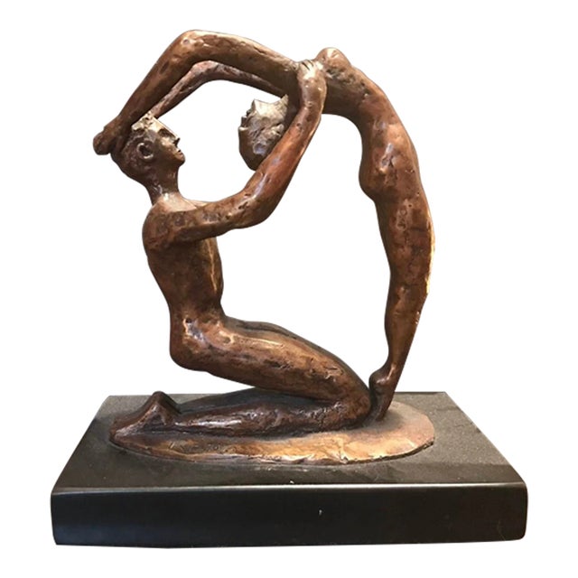 Mid-Century Modern Figurative Bronze Sculpture. For Sale