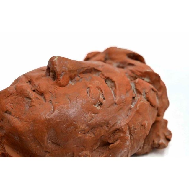 Sirio Pellegrini, Portrait Sculpture, Modern Style, 1960s, Terracotta For Sale - Image 4 of 5