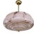 Art Deco Pendant Light in Pink Marble Glass, 1930s For Sale