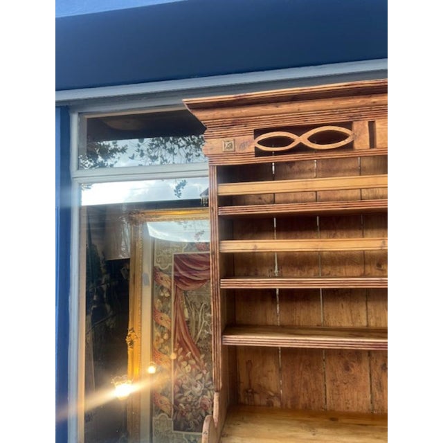 Wood Large Antique Style Pine Irish Dresser For Sale - Image 7 of 12
