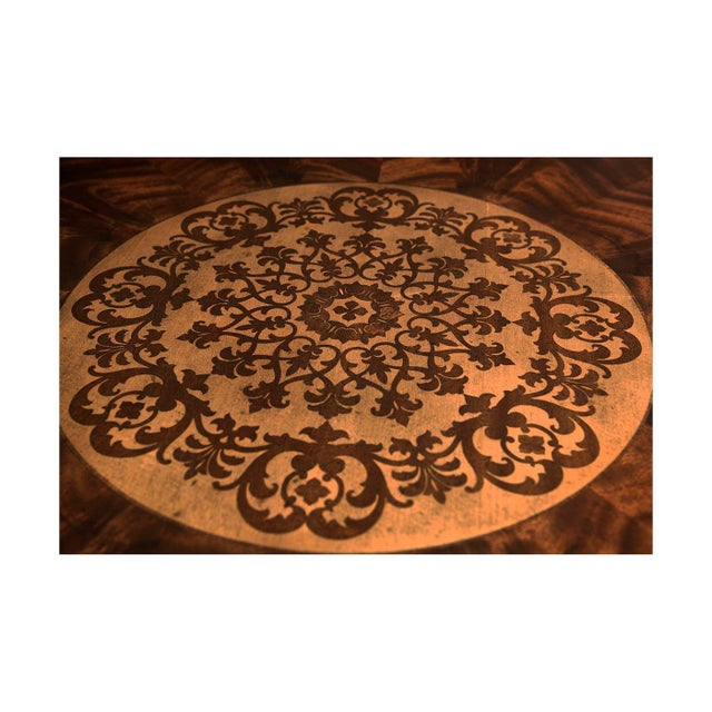 Victorian Finely Inlaid Mahogany Centre Table For Sale - Image 3 of 11