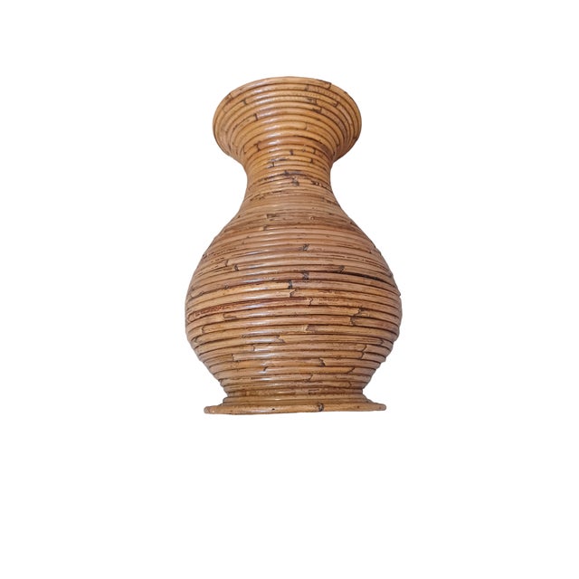 Boho Chic Vintage Boho Chic Pencil Reed Vase For Sale - Image 3 of 4