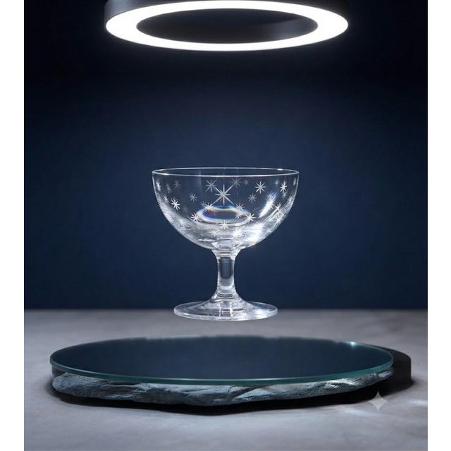 Mid 20th Century Richard Brendon's Hand-Engraved Crystal Champagne Coupes - Set of 13 For Sale In Austin - Image 6 of 17