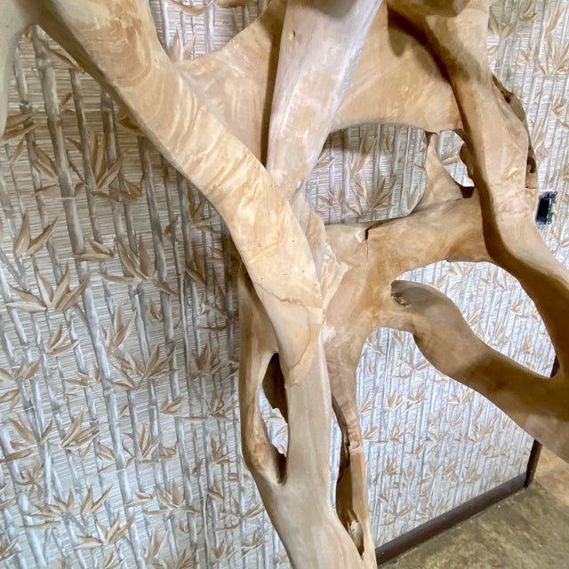 Monumental Teak Root Sculpture 7' Tall For Sale - Image 17 of 18