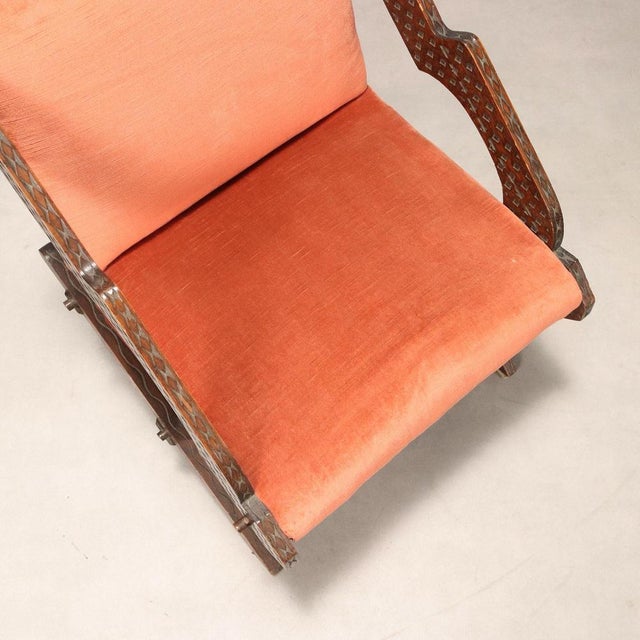 Vintage Armchair with Wooden Frame, 1960s For Sale - Image 6 of 9