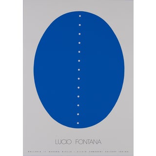 Lucio Fontana, Concetto Spaziale Blu, Original Silkscreen Poster For Sale