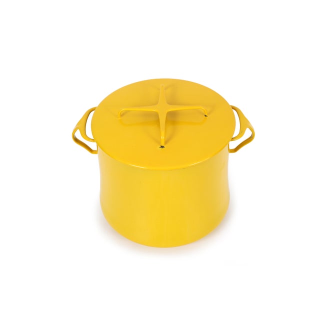 Mid-Century Modern Set of 3 Jens Quistgaard Dansk Kobenstyle Enamel Dutch Ovens and Stock Pot For Sale - Image 3 of 9