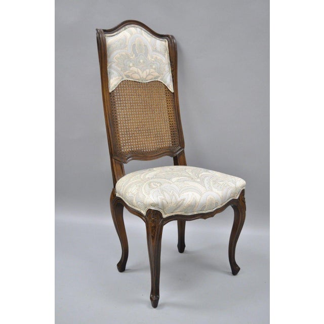 Vintage French County Cane High Back Walnut Side Chair ...