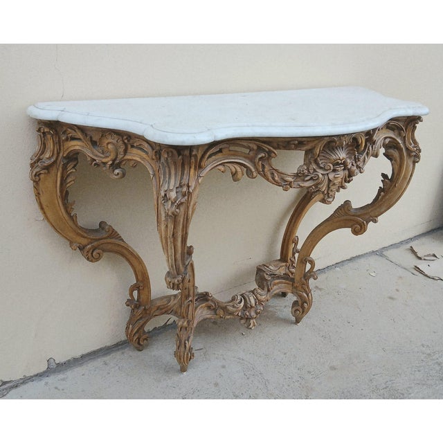 Pickled Louis XV Console Table For Sale - Image 6 of 9