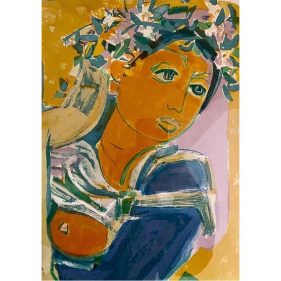 Vintage Lithograph by Artist Roger Bezombes, pencil signed, circa 1950's For Sale In Philadelphia - Image 6 of 12