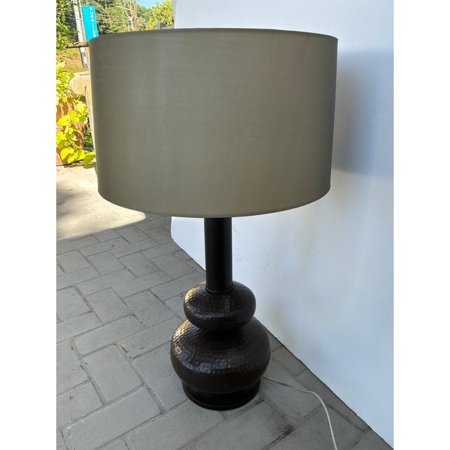 Currey & Co Hammered Gourd Bronze Lamp For Sale In Atlanta - Image 6 of 8
