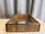 Gorgeous brass, mirror and glass Christian Dior 1970s style cane vanity tray.