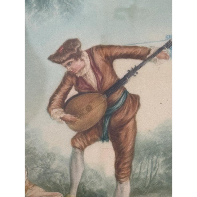 Circa 1920's Nicolas Lancret Framed Art Prints, Pair For Sale - Image 9 of 12