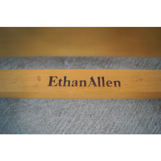 1990’s Postmodern Ethan Allen Solid Maple & Glass End Table For Sale - Image 12 of 12