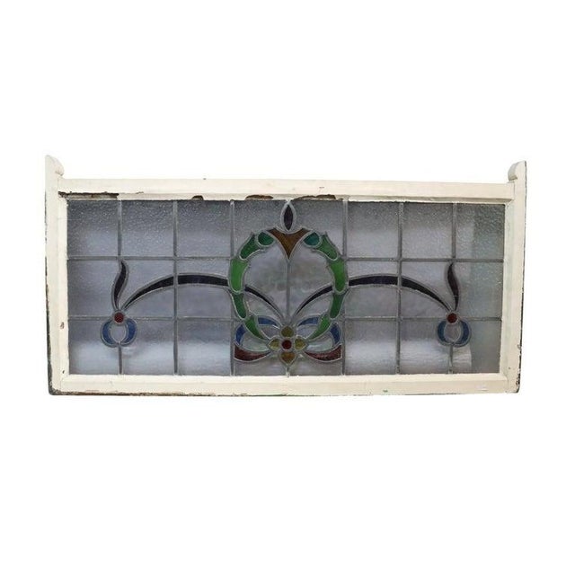 Arts & Crafts Pair Frank Lloyd Wright Style Arts & Crafts Leaded Stained Glass Windows C1920 For Sale - Image 3 of 16