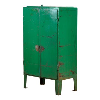 Industrial Iron Cabinet, 1970s For Sale