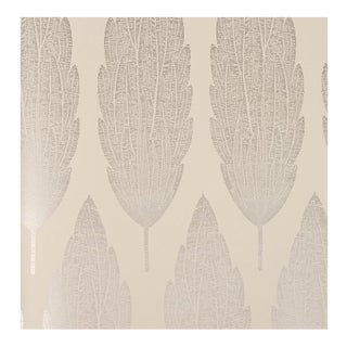 Nina Campbell Wallpaper Cypres in Beige For Sale