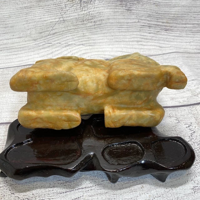 1970s Chinese Qillin Asian Carved Soapstone Dragon Vintage For Sale In Cincinnati - Image 6 of 7