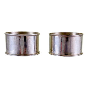 1930s Mexican Sterling Silver Napkin Rings, a Pair