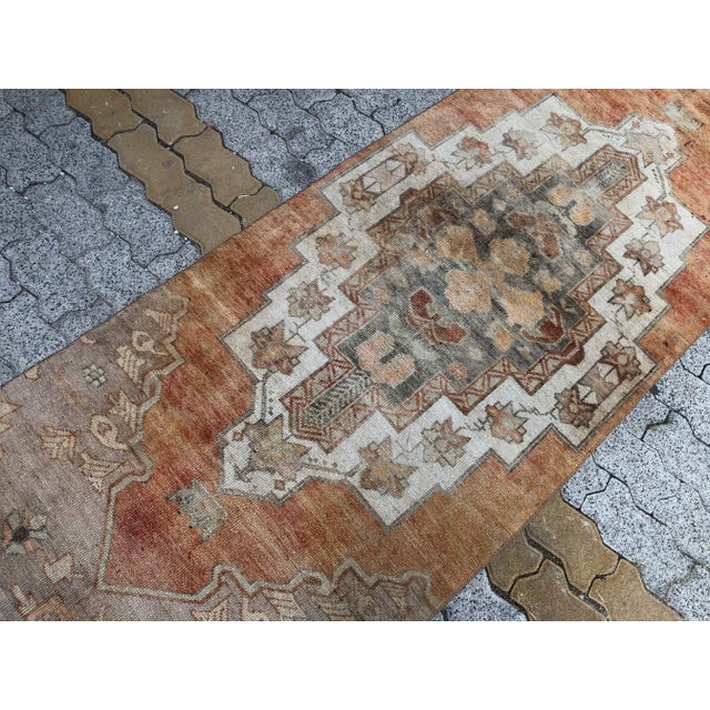 1960s Burnt Orange Hallway Runner Rug For Sale - Image 6 of 11