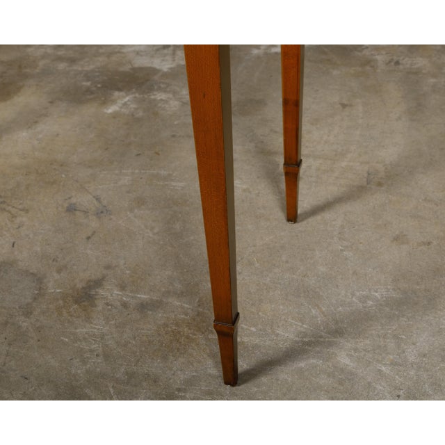 French 19th Century Burlwood Folding Table with Inlaid Accents and Diamond Motif For Sale - Image 4 of 12