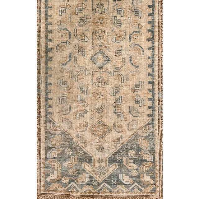 Vintage Circa 1930 Taupe Lightly Distressed Malayer Hand Knotted Rug 3'8 X 6'1 For Sale In New York - Image 6 of 6