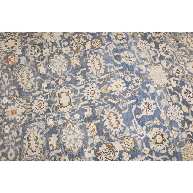 Antique Blue Malayer Carpet - 8'4" x 11'6" For Sale - Image 9 of 14