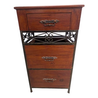 Vintage Forged Metalwork Cabinet For Sale