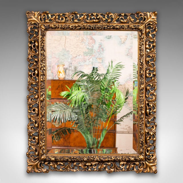 This is a vintage wall mirror. A French, giltwood hall or lounge mirror, dating to the mid 20th century, circa 1950....