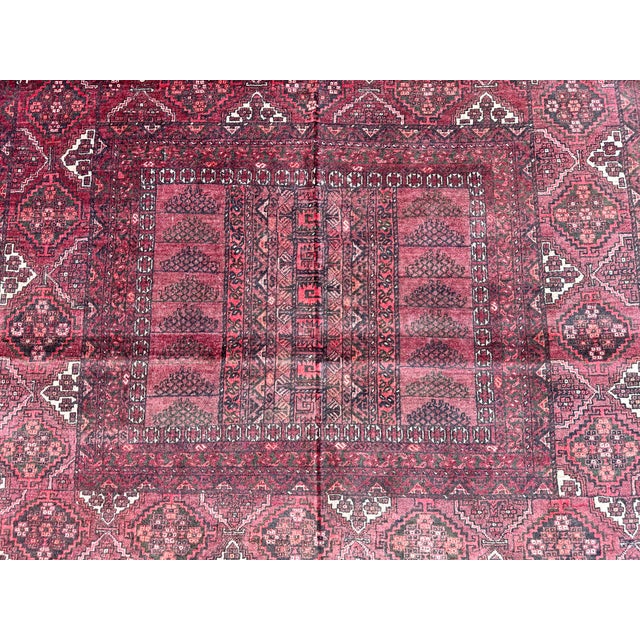 Burgundy Adraskan Baluch Hand-Knotted Wool Rug - 8'4" X 5'8" For Sale - Image 6 of 13