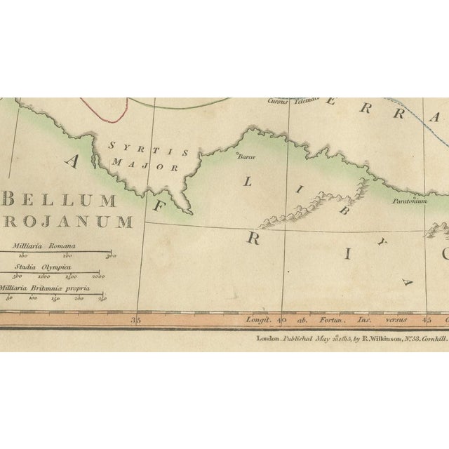 Gold Antique Trojan War Map by Wilkinson, 1815 For Sale - Image 8 of 9