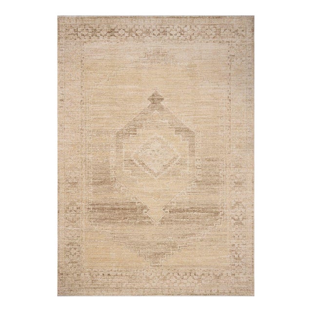 Chris Loves Julia x Loloi Palma Wheat / Taupe 9'-6" x 13'-1" Area Rug For Sale