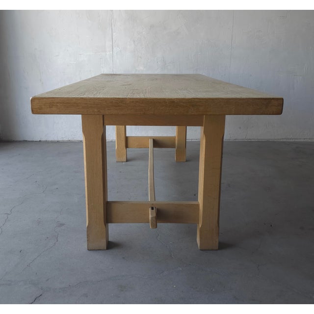 19th Century French Oak Trestle Farmhouse Dining Table For Sale In Las Vegas - Image 6 of 12
