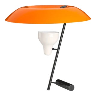 Gino Sarfatti Model #548 Table Lamp in Orange and Burnished Brass For Sale