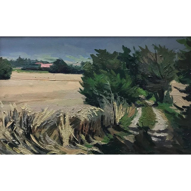 1970s Pierre Aymar, Path of Breux, Oil on Canvas, 1973 For Sale - Image 5 of 9