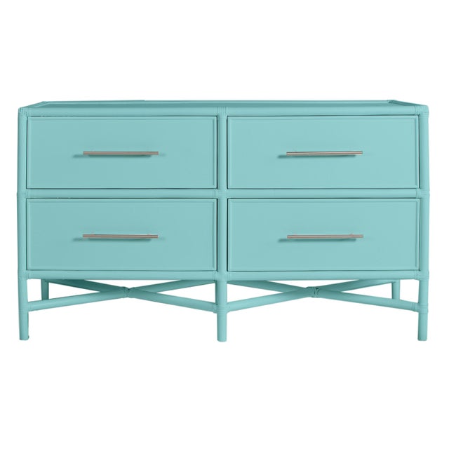 Verona Four-Drawer Dresser in Turquoise For Sale In West Palm - Image 6 of 6