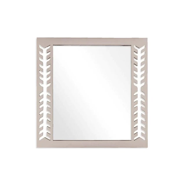 Contemporary Fleur Home Audubon Spruce Square Mirror in Elephant's Breath, 24x24 For Sale - Image 3 of 3