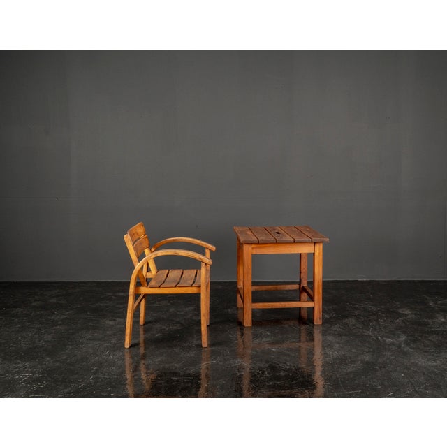 Wood Childrens Table and Chair Set in Beech and Pine, 1960s, Set of 2 For Sale - Image 7 of 18