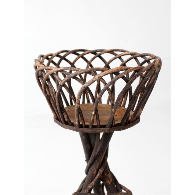 Antique Adirondack Twig Plant Stand For Sale - Image 4 of 18