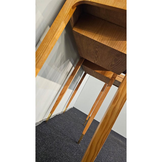 Console Table in Ash Wood by Gio Ponti for Giordano Chiesa, 1950s For Sale - Image 9 of 12