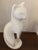 Petite Mid Century Ceramic White Cat Figurine For Sale - Image 6 of 12