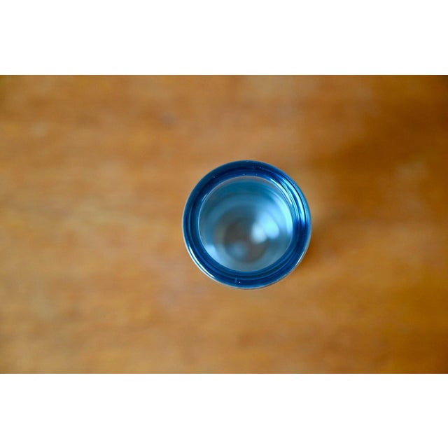 1950s Scandinavian Modernist Danish Glass Bud Vase in Blue Glass, 1950s For Sale - Image 5 of 7