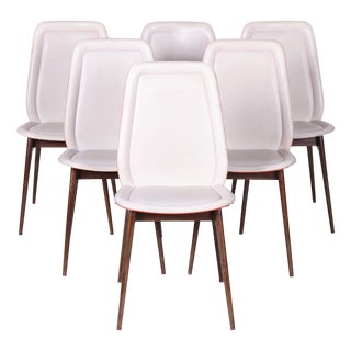 Art Deco Dining Chairs attributed to Jules Leleu, France, 1940s, Set of 6 For Sale