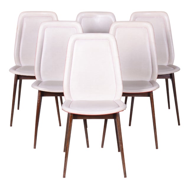 Art Deco Dining Chairs attributed to Jules Leleu, France, 1940s, Set of 6 For Sale