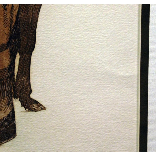 1980s 1980s Chad Neff "Warmed by a Blanket" Hand Signed & Numbered Art Etching For Sale - Image 5 of 7