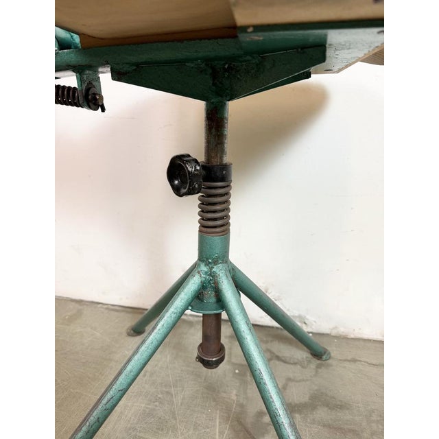 Industrial Dark Green Workshop Chair, 1950s For Sale - Image 12 of 18