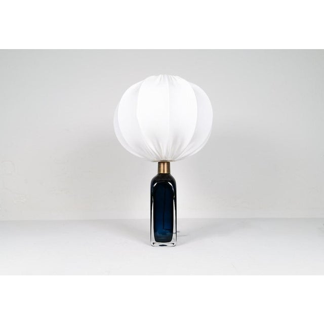 Orrefors Mid-Century Modern Table Lamp attributed to Carl Fagerlund for Orrefors, Sweden Rd 1406, 1960s For Sale - Image 4 of 14